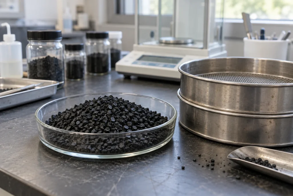 Noticias: laboratorio de tamizado de carbón — imagen ilustrativa